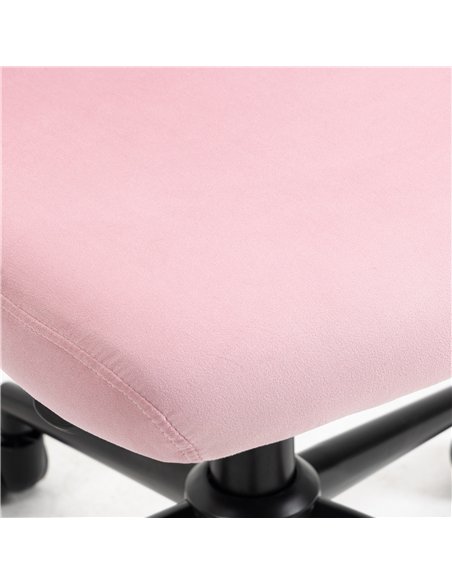 Vinsetto Velvet-Feel Armless Office Chair - Pink - pic 120503 | FastDaddyshop