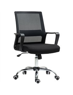 Vinsetto Mesh Back Office Chair, with Wheels - Black