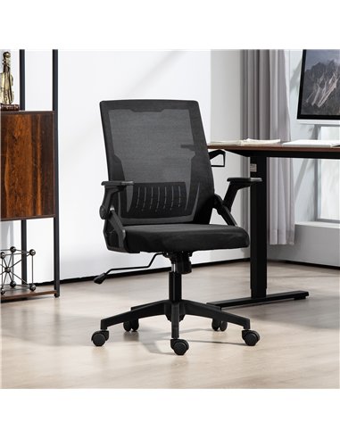Vinsetto Office Chair, with Lumbar Support - Black