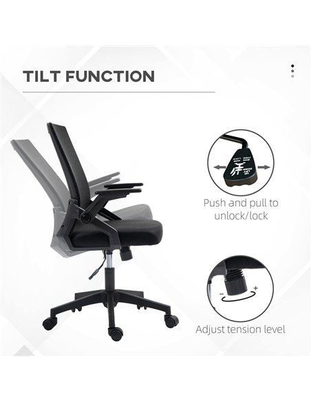 Vinsetto Office Chair, with Lumbar Support - Black - pic 120546 | FastDaddyshop