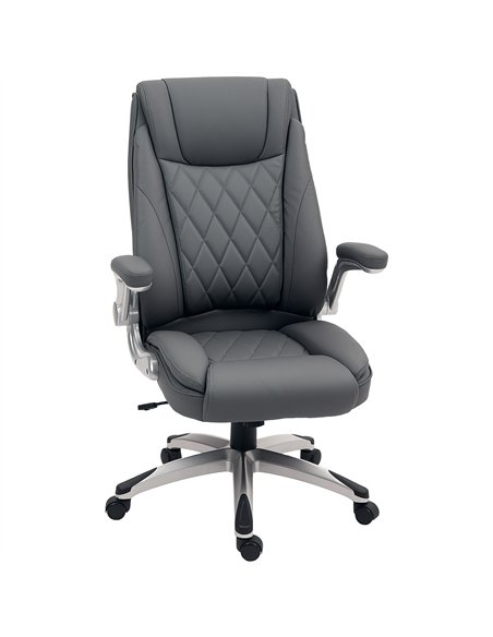 Vinsetto Faux Leather Executive Swivel Office Chair - Dark Grey - pic 120558 | FastDaddyshop