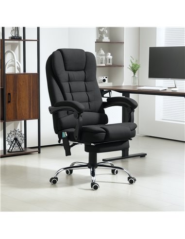 Vinsetto Heated 6 Points Vibration Massage Executive Office Chair Adjustable Swivel Ergonomic High Back Desk Chair Recliner with