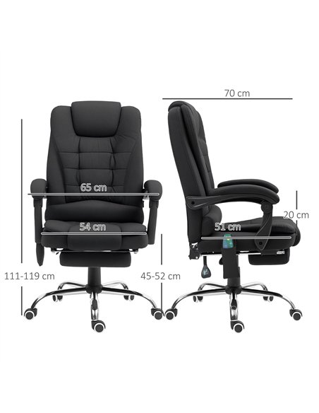 Vinsetto Heated 6 Points Vibration Massage Executive Office Chair Adjustable Swivel Ergonomic High Back Desk Chair Recliner with - pic 120569 | FastDaddyshop