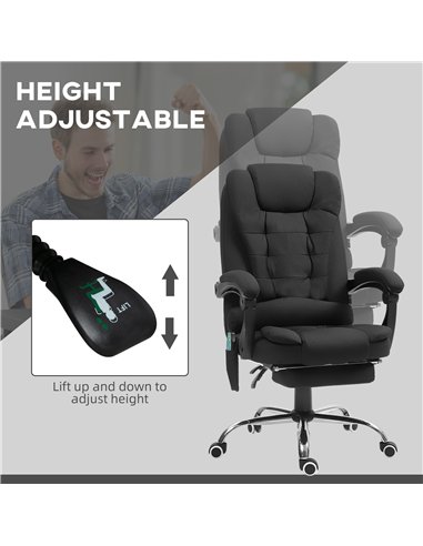 Vinsetto Heated 6 Points Vibration Massage Executive Office Chair Adjustable Swivel Ergonomic High Back Desk Chair Recliner with