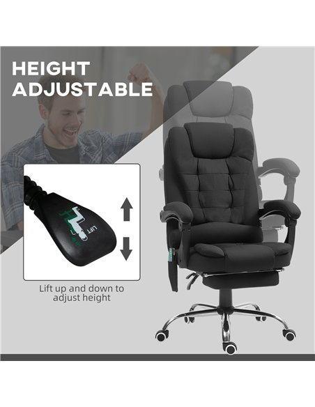 Vinsetto Heated 6 Points Vibration Massage Executive Office Chair Adjustable Swivel Ergonomic High Back Desk Chair Recliner with - pic 120572 | FastDaddyshop