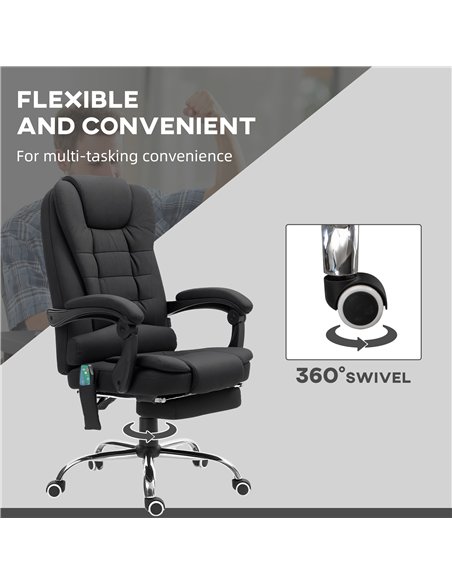 Vinsetto Heated 6 Points Vibration Massage Executive Office Chair Adjustable Swivel Ergonomic High Back Desk Chair Recliner with - pic 120573 | FastDaddyshop