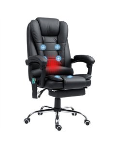 Vinsetto Heated 6 Points Vibration Massage Executive Office Chair Adjustable Swivel Ergonomic High Back Desk Chair Recliner with