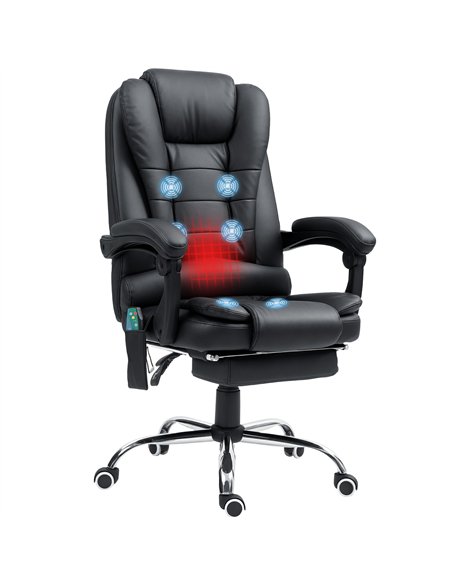 Vinsetto Heated 6 Points Vibration Massage Executive Office Chair Adjustable Swivel Ergonomic High Back Desk Chair Recliner with - pic 120576 | FastDaddyshop