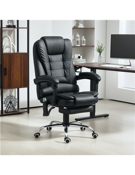 Vinsetto Heated 6 Points Vibration Massage Executive Office Chair Adjustable Swivel Ergonomic High Back Desk Chair Recliner with - pic 120577 | FastDaddyshop