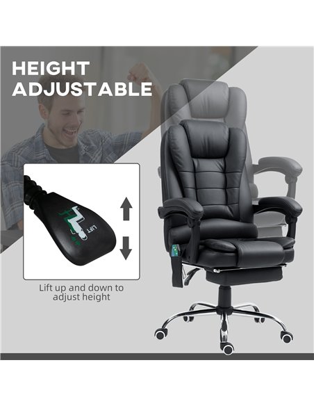 Vinsetto Heated 6 Points Vibration Massage Executive Office Chair Adjustable Swivel Ergonomic High Back Desk Chair Recliner with - pic 120581 | FastDaddyshop
