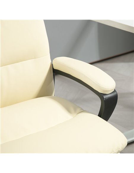 Vinsetto Office Chair, PU Leather Computer Desk Chair Office Chair with Adjustable Height and Swivel Rolling Wheels for Work Stu - pic 120619 | FastDaddyshop