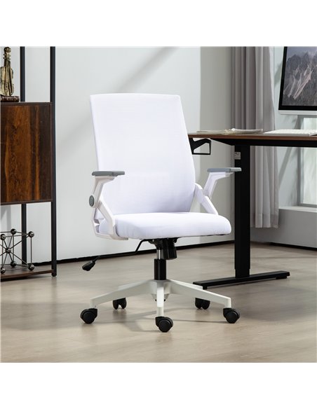 Vinsetto Office Chair, with Lumbar Support - White - pic 120622 | FastDaddyshop