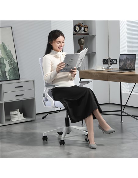 Vinsetto Office Chair, with Lumbar Support - White - pic 120629 | FastDaddyshop