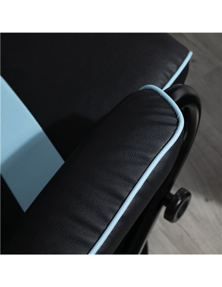 Vinsetto Reclining Chair and Stool Set, Recliner Chair with Headrest, Gaming Chair with Lumbar Support, Pedestal Base for Home O - pic 120638 | FastDaddyshop