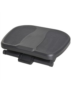 HOMCOM 0-30° Three-Height Under-Desk Support Footrest - Black