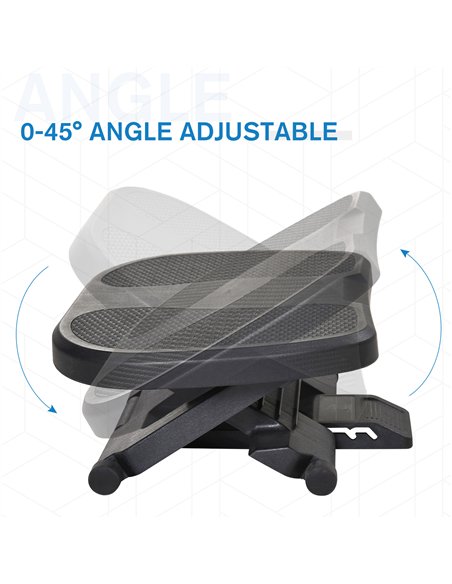 HOMCOM 0-30° Three-Height Under-Desk Support Footrest - Black - pic 120661 | FastDaddyshop