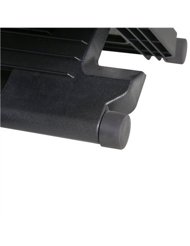 HOMCOM 0-30° Three-Height Under-Desk Support Footrest - Black