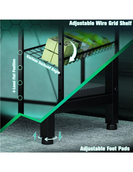 HOMCOM Reversible 'L' LED Light Gaming/Work Desk - Black - pic 120717 | FastDaddyshop