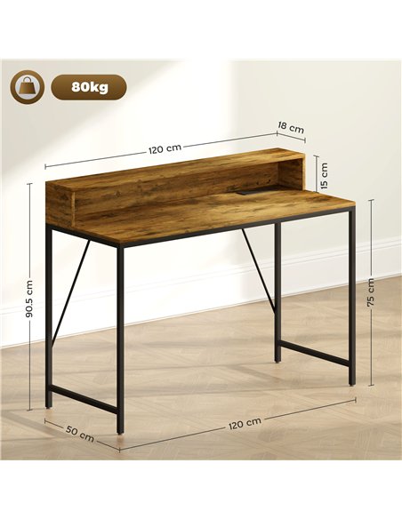 HOMCOM 120cm Computer Desk with LED Lights and Power Outlets, Gaming Desk with Monitor Stand, Computer Table with Remote for Hom - pic 120920 | FastDaddyshop