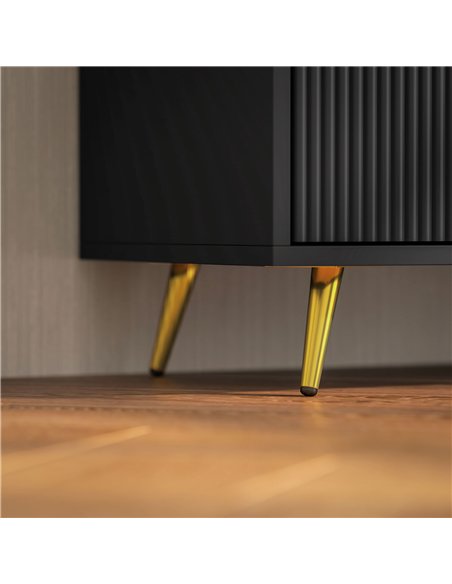 HOMCOM Modern TV Stand Cabinet for TVs up to 55", TV Unit with 2 Open Shelves and 2 Cabinets, Entertainment Centre with Cable Ma - pic 120961 | FastDaddyshop