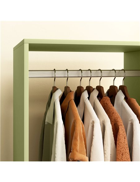 HOMCOM Open Wardrobe for Bedroom, Small Wardrobe on Wheels with Clothes Rail, Storage Shelves, Mobile Garment Rack for Clothes S - pic 121106 | FastDaddyshop