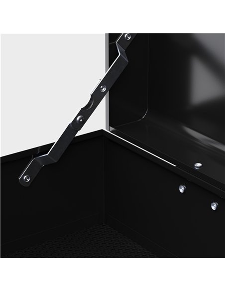 HOMCOM Steel Six Drawer Tool Storage Carry Chest, with Lock and Keys - Black - pic 121142 | FastDaddyshop