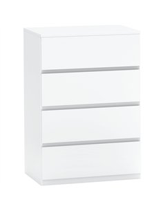 HOMCOM Chest of Drawers, 4-Drawer Storage Cabinets, Modern Dresser, Storage Drawer Unit for Bedroom