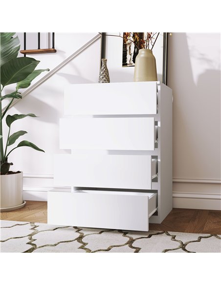 HOMCOM Chest of Drawers, 4-Drawer Storage Cabinets, Modern Dresser, Storage Drawer Unit for Bedroom - pic 121167 | FastDaddyshop