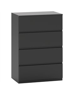 HOMCOM Chest of Drawers, 4-Drawer Storage Cabinets, Modern Dresser, Storage Drawer Unit for Bedroom