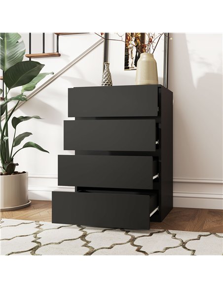 HOMCOM Chest of Drawers, 4-Drawer Storage Cabinets, Modern Dresser, Storage Drawer Unit for Bedroom - pic 121176 | FastDaddyshop