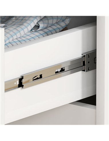 HOMCOM Chest of Four High Gloss Front Drawers - White