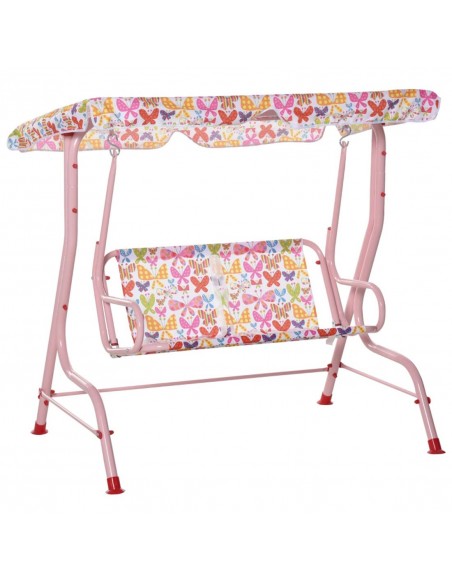 Outsunny 2 Seater Swing Chair with Belt, Adjustable Canopy, Pink - pic 12119 | FastDaddyshop