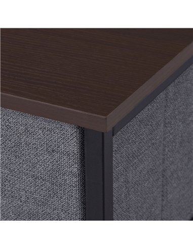 HOMCOM Chest of Drawers with 7 Drawers, Fabric Drawers with Large Storage Space, Drawers Dresser with Metal Frame, Adjustable Fe
