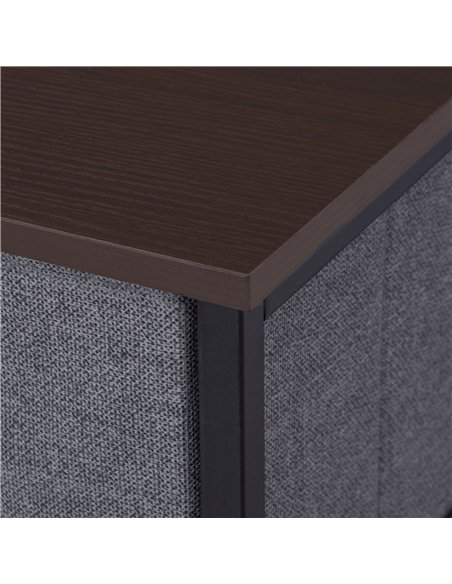HOMCOM Chest of Drawers with 7 Drawers, Fabric Drawers with Large Storage Space, Drawers Dresser with Metal Frame, Adjustable Fe - pic 121195 | FastDaddyshop