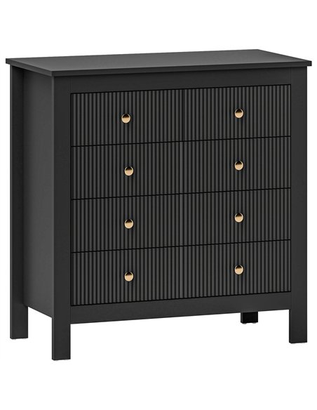HOMCOM Elegant Chest of Five Drawers - Black - pic 121197 | FastDaddyshop