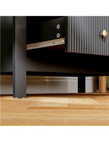 HOMCOM Elegant Chest of Five Drawers - Black