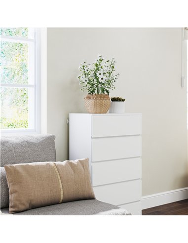 HOMCOM Chest of Drawers, 5-Drawer Storage Cabinets, Modern Dresser, Storage Drawer Unit for Bedroom
