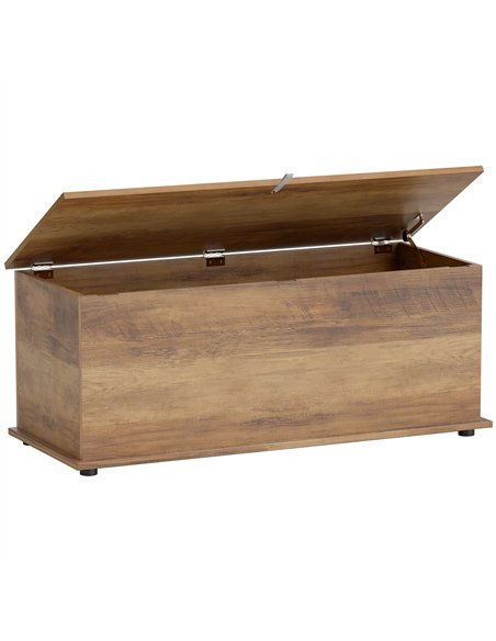HOMCOM 113L Storage Chest, Storage Box with Flip-Top Lid and 2 Safety Hinges, Storage Trunk for Living Room, Entryway, 100 x 40  - pic 121269 | FastDaddyshop