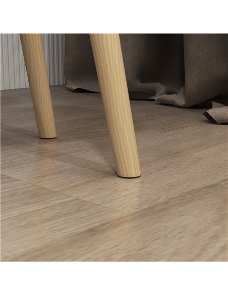 HOMCOM Nesting Coffee Table, Set of 2 Side Tables, Stacking End Tables with Solid Wood Legs, for Living Room Bedroom, Light Grey - pic 121385 | FastDaddyshop