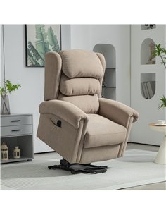 HOMCOM Power Lift Recliner Chair for Elderly, Velvet Electric Riser and Recliner Armchair for Living Room with Remote Control, 2 2