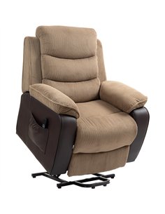 HOMCOM Power Lift Recliner Chair for Elderly, Patchwork Design Oversized Electric Riser and Recliner Armchair for Living Room wi