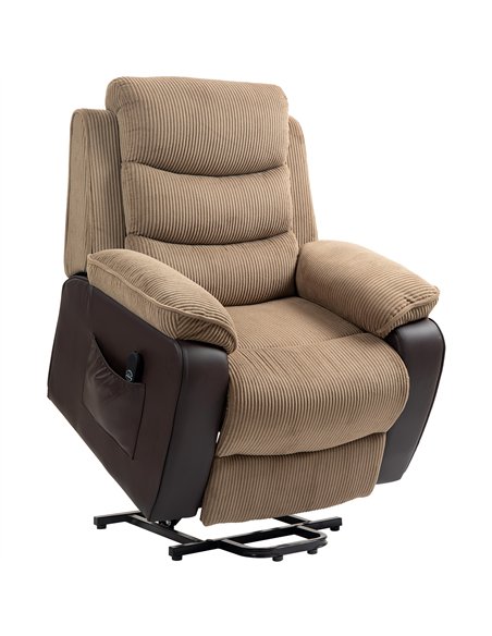 HOMCOM Power Lift Recliner Chair for Elderly, Patchwork Design Oversized Electric Riser and Recliner Armchair for Living Room wi - pic 121530 | FastDaddyshop