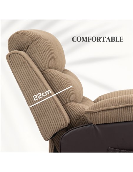 HOMCOM Power Lift Recliner Chair for Elderly, Patchwork Design Oversized Electric Riser and Recliner Armchair for Living Room wi - pic 121535 | FastDaddyshop