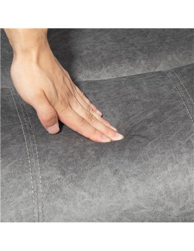 HOMCOM Microfibre Manual Reclining Armchair, with Footrest - Grey