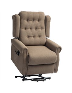 HOMCOM 45° Lifting Riser and Recliner Armchair  - Dark Brown