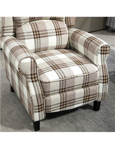 HOMCOM 160° Reclining Armchair, with Footrest - Brown