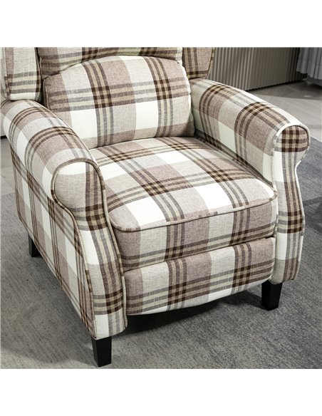 HOMCOM 160° Reclining Armchair, with Footrest - Brown - pic 121609 | FastDaddyshop