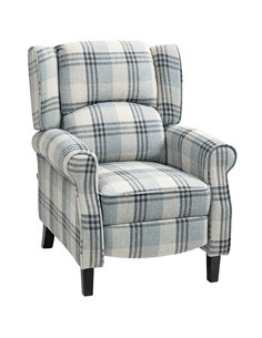 HOMCOM 160° Reclining Armchair, with Footrest - Grey