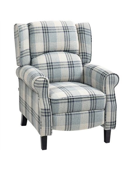 HOMCOM 160° Reclining Armchair, with Footrest - Grey - pic 121611 | FastDaddyshop