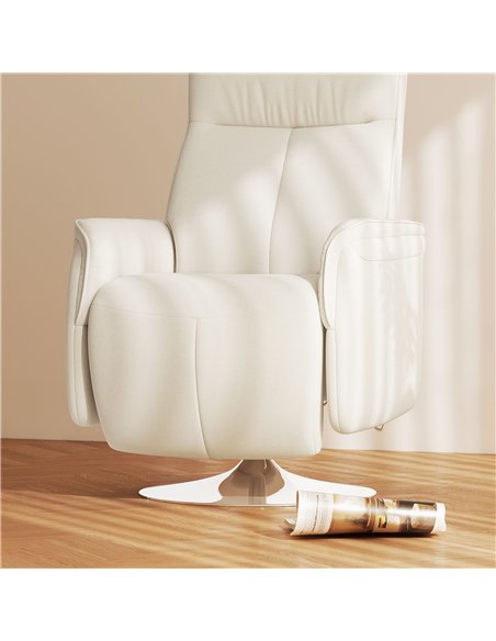 HOMCOM Massage Recliner Chair with Footstool, Upholstered Reclining Armchair with Adjustable Backrest and Steel Frame, Breathabl - pic 121664 | FastDaddyshop